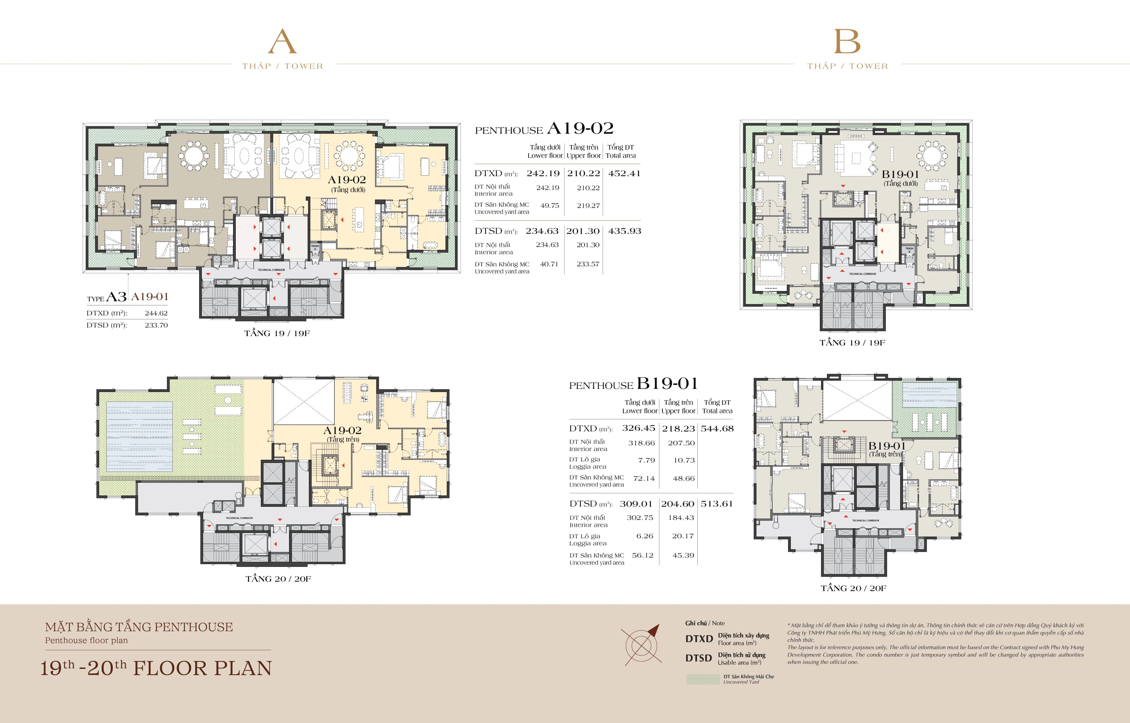 GRAND DUPLEX PENTHOUSE (TẦNG 19 - 20)