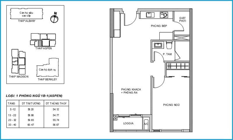 Căn Hộ 1 Phòng Ngủ (1BR)