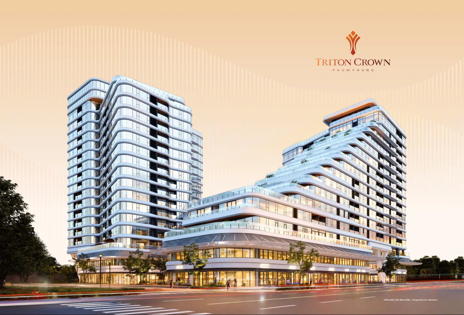 Phối cảnh Triton Crown Hồ Bán Nguyệt